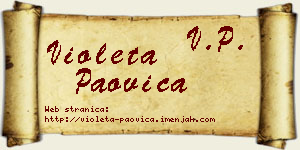Violeta Paovica vizit kartica